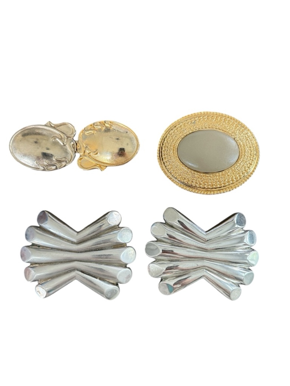 Vintage 1980s Interchangeable Belt Buckle Set Bundle Of 4
